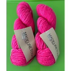 Madelinetosh ASAP Pop Rocks Pink Super Bulky Superwash Merino Wool Yarn 2 Skeins